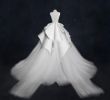 How Much is A Wedding Dress Elegant Discount Gorgeous Ball Gown Wedding Dresses with Sheer Neckline Tiered Peplum Tulle Satin Bridal Dress Long Train Beach Wedding Gowns Y Back A Line