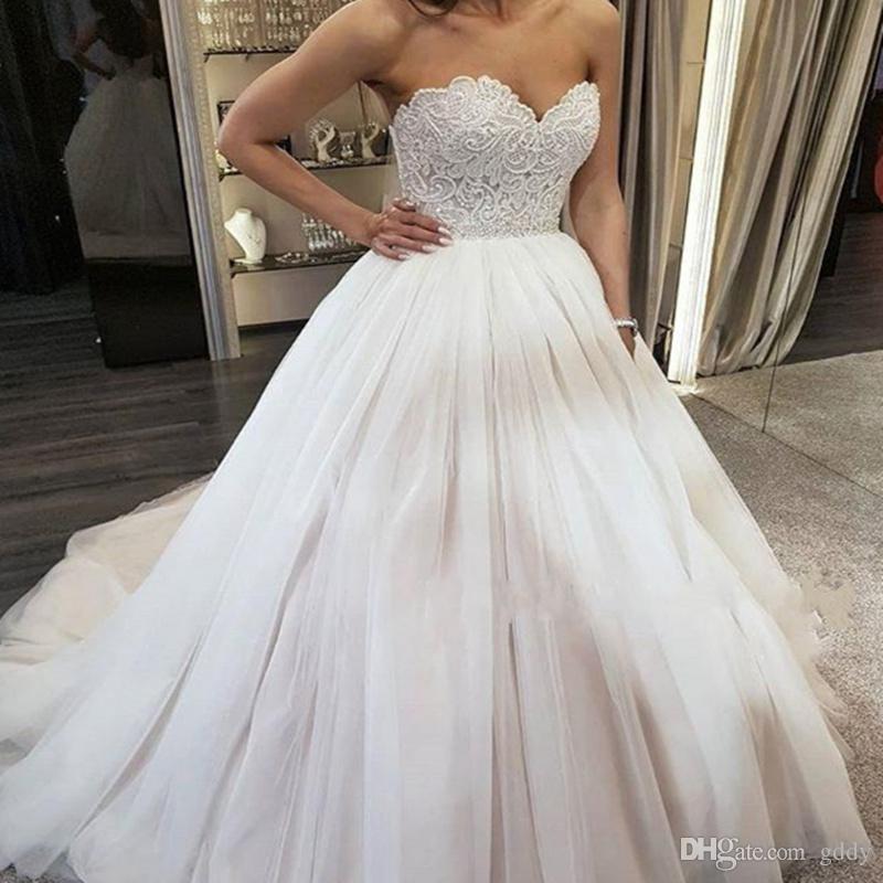 How to Ship A Wedding Dress Beautiful 2019 New Spring Summer Boho Tulle Wedding Dresses A Line Sheer Neck Appliques Floor Length Bohemian Bride Wedding Gowns