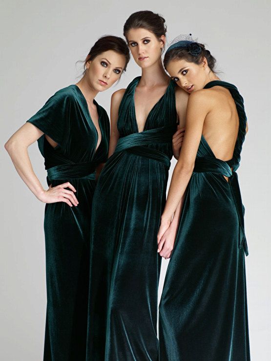 Hunter Green Bridesmaid Dresses Inspirational I Love these Gowns Velvet Bridesmaid Dress I Just Think
