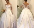 Illusion Bridal Gowns Awesome 2019 Ball Gown Wedding Dresses F Shoulder Illusion Long Sleeves Lace Appliques Beads Sash Open Back Court Train Satin formal Bridal Gowns Ball Gown