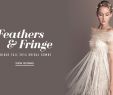 Illusion Bridal Gowns Luxury Wedding Dresses Unique Feather & Fringe Bridal Gowns