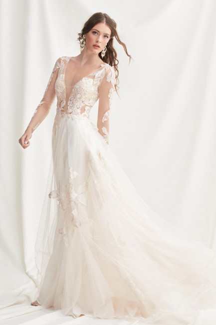 Illusion top Wedding Dress Luxury Willowby Rhapsody Long Sleeve Wedding Dress