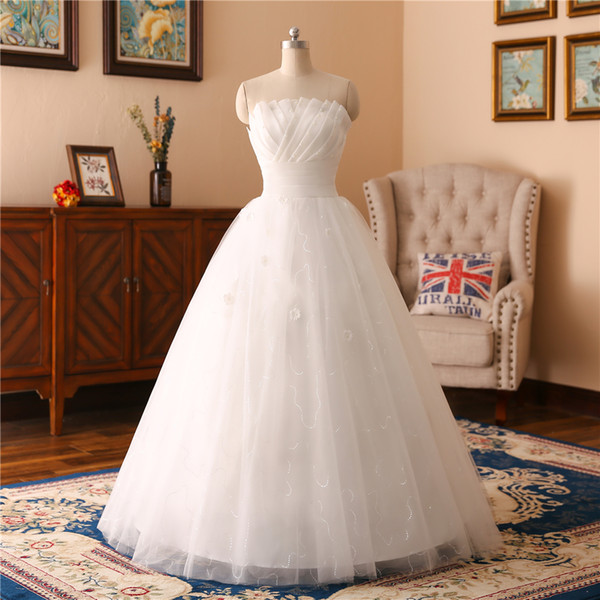 In Stock Wedding Dresses New Discount Ball Gown Wedding Dresses Cheap 2018 Strapless