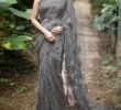 Indian Wedding Dresses Designer Elegant Grey Colour Net Indian Sari Embroidery Designer Wear Indian Blouse Wedding Fancy Saree