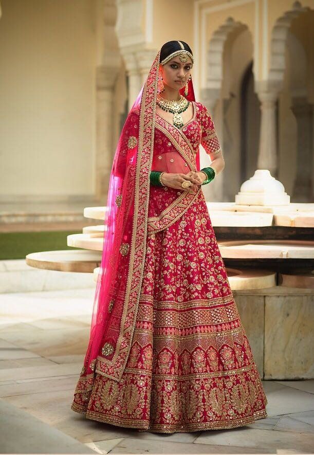 Indian Wedding Dresses Designer Elegant Lotus Pink Banarasi Silk Bridal Lehenga