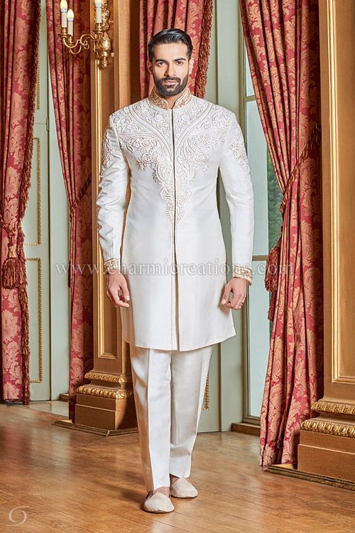 Indian Wedding Dresses for Groom New Mens Sherwani Suits Wedding Dresses for Men asian Groom