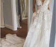 Inexpensive Beach Wedding Dresses Elegant Y Deep V Neck Wedding Dress Lace Wedding Dress Open Back