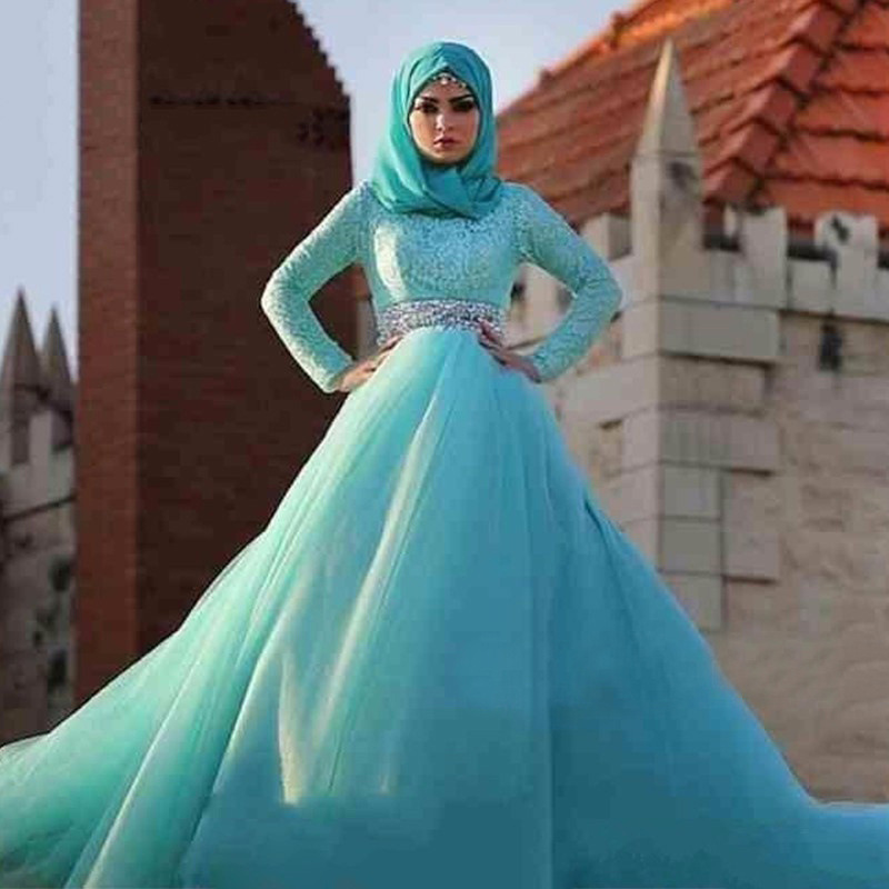 Z A 2017 Long Sleeves Lace Mermaid Muslim