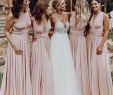 Ivory Brides Maid Dresses Unique 2019 Baby Pink Convertible Style Bridesmaid Dresses Pleats Floor Length Maid Honor Wedding Guest Gown formal evening Dresses Custom Made