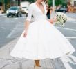 Ivory Tea Length Wedding Dresses Best Of Modest Wedding Dresses A Line V Neck Ankle Length Taffeta
