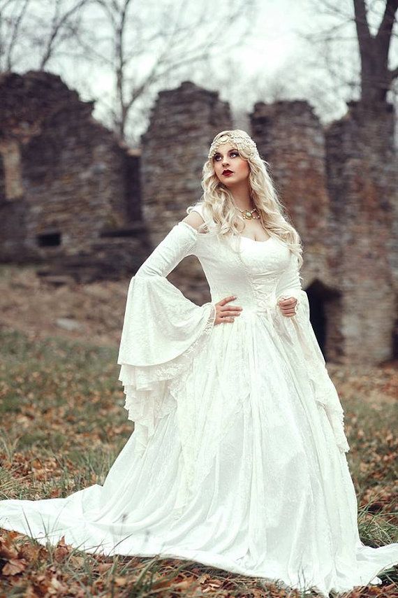Ivory Vs White Wedding Dress Unique Gwendolyn Medieval or Renaissance Wedding Gown Our Most