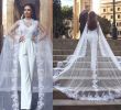 Jackets for Wedding Dresses Luxury 2019 Designer White High Neck Tulle Bridal Wraps Lace Appliques Edge Sweep Train Wedding Jacket E Layer Long Shawl for Wedding Dress From Wevens