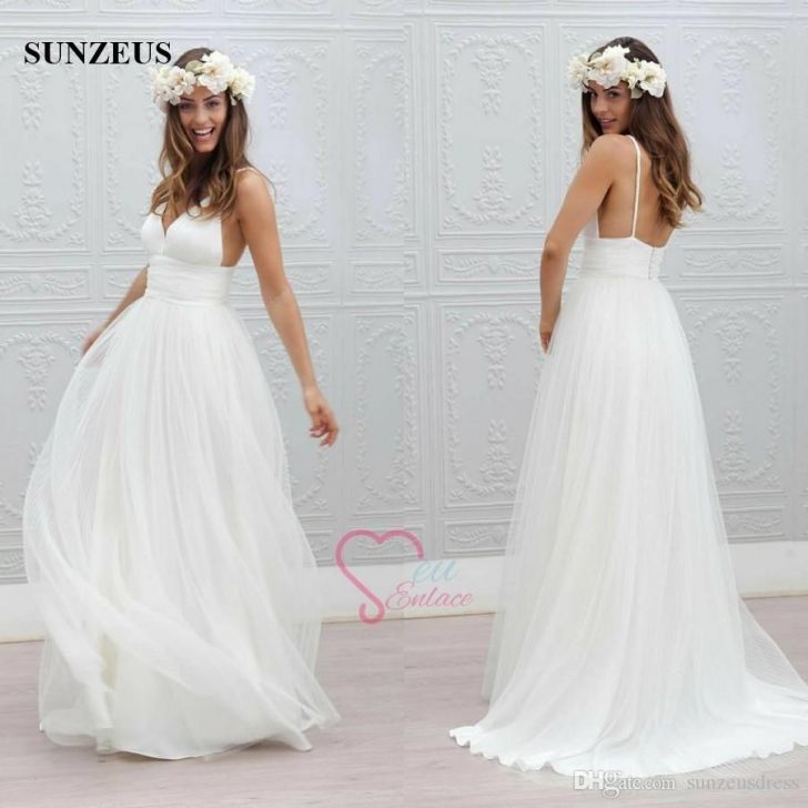 discount a line spaghetti straps low back bride dress simple ivory at jcpenney wedding dress 728x728