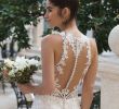 Jeweled Neckline Wedding Dress Inspirational Style Jewel Illusion Collared Gown with Embroidered