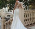 Jeweled Neckline Wedding Dress Unique Style Jewel Illusion Collared Gown with Embroidered