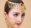 Jewelry for Wedding Dresses Lovely Jewelry Indian Headdress Nose Ring Fashion Set