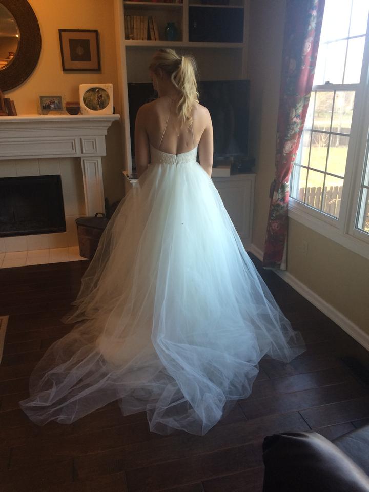 jim hjelm ivory tulle skirt lace bodice 8504 feminine wedding dress size 6 s 2 0 960 960