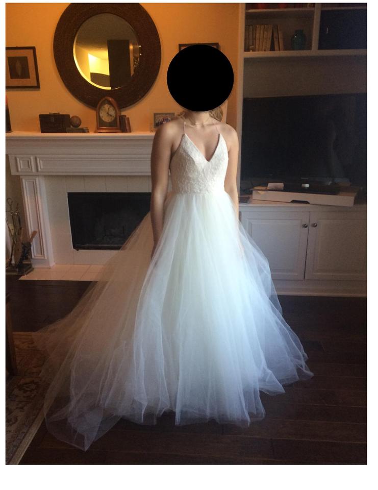jim hjelm ivory tulle skirt lace bodice 8504 feminine wedding dress size 6 s 0 2 960 960