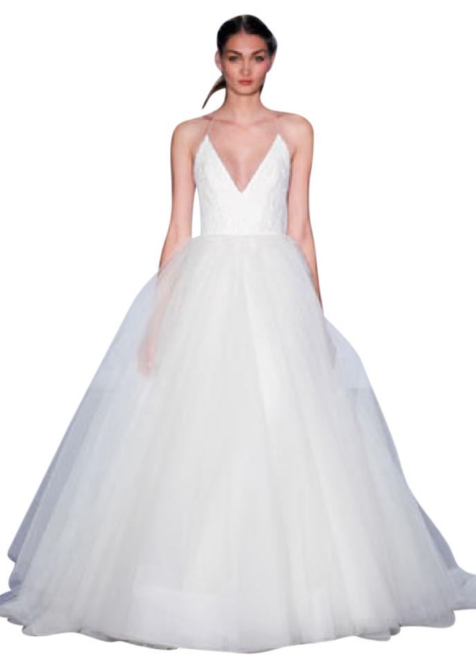 jim hjelm ivory tulle skirt lace bodice 8504 feminine wedding dress size 6 s 3 1 960 960