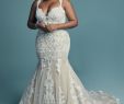 Kleinfeldbridal Luxury Lace Strapped Sweetheart Neckline Fit and Flare Wedding