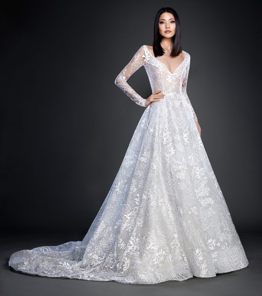 lazaro romantic ball gown wedding dress 532x600