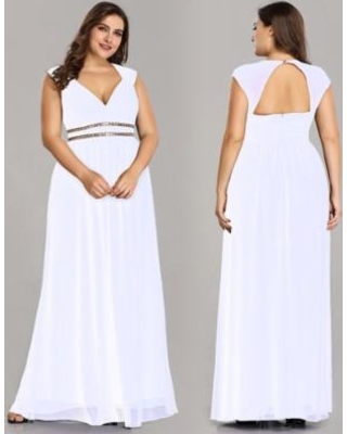 ever pretty womens plus size long evening prom gowns holiday party dresses for women white us 18
