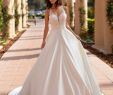 Lace and Satin Wedding Dresses Fresh Moonlight Collection S J6742 Satin A Line Bridal Gown In
