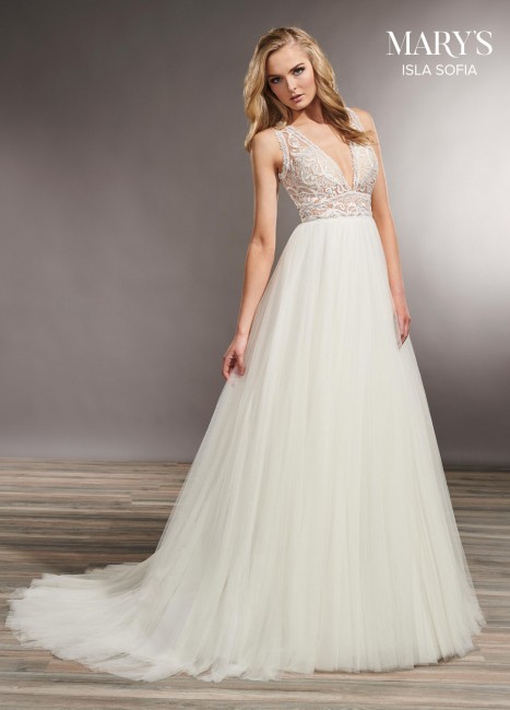 marys bridal mb5012 lace bodice wedding dress 01 677