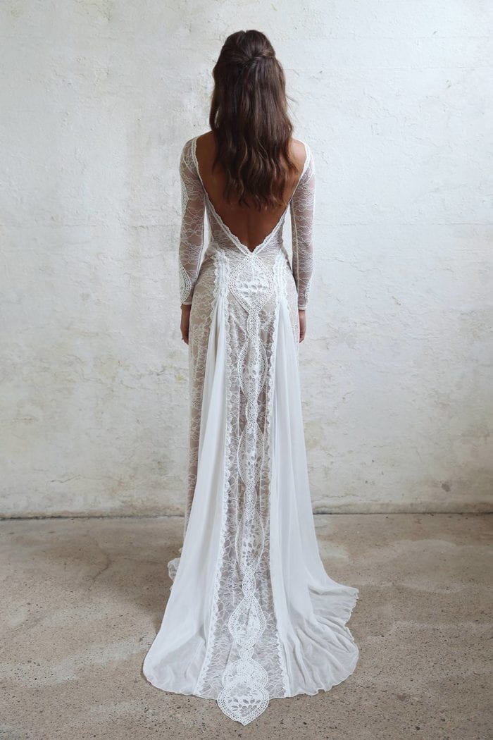 Lace and Silk Wedding Dress Beautiful Inca