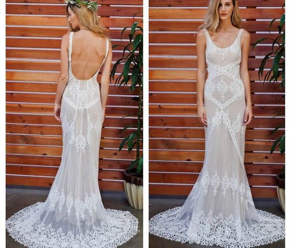 Lace and Silk Wedding Dress Best Of Cecilia Lace Bohemian Wedding Dress