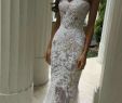 Lace Applique Wedding Dresses Beautiful White Lace Appliques Wedding Dress Mermaid Style Wedding