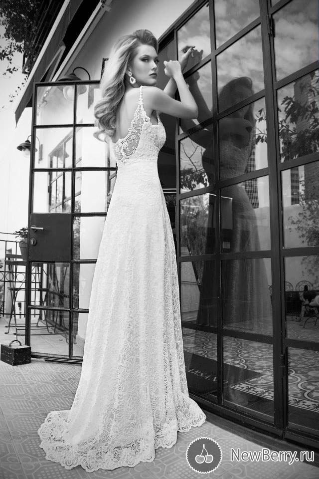 Lace Back Wedding Dresses Elegant Wedding Gown with Black Lace Unique Awful Lace Back Wedding