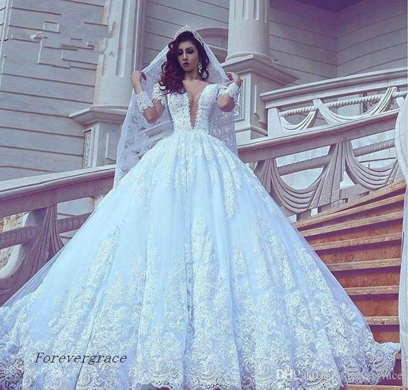wedding dresses with sleeves and lace lovely 2017 arabic dubai style long sleeves lace wedding dress luxury ball