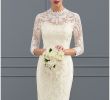 Lace Dress toppers New [us$ 174 00] Sheath Column High Neck Knee Length Lace Wedding Dress Jj S House