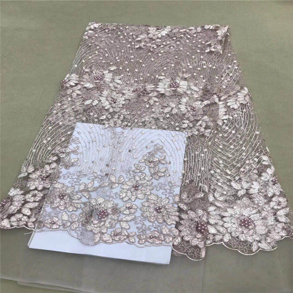 Lace Fabrics for Wedding Dresses Beautiful 2019 Embroidery Beads Material 2018 French Net Fabric with African French Lace Fabric for Nigerian for Wedding Dress From Xb $99 38
