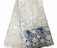 Lace Fabrics for Wedding Dresses Beautiful White Lace Fabric for Wedding Dress African Tulle Fabric with Stones High Quality French Beaded Lace with Stones 5yard