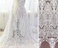 Lace Fabrics for Wedding Dresses Best Of 125 Cm 1 Yard White Vantage Gorgeous Embroidery Wedding