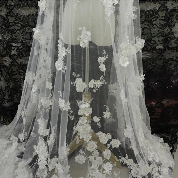 Lace Fabrics for Wedding Dresses Lovely 3d Floral Bridal Wedding Lace Fabric Fairy Dress Lace