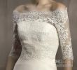 Lace Jackets for Wedding Dresses Fresh 2019 F Shoulder Wedding Shawl Wrap Bolero Jacket 3 4