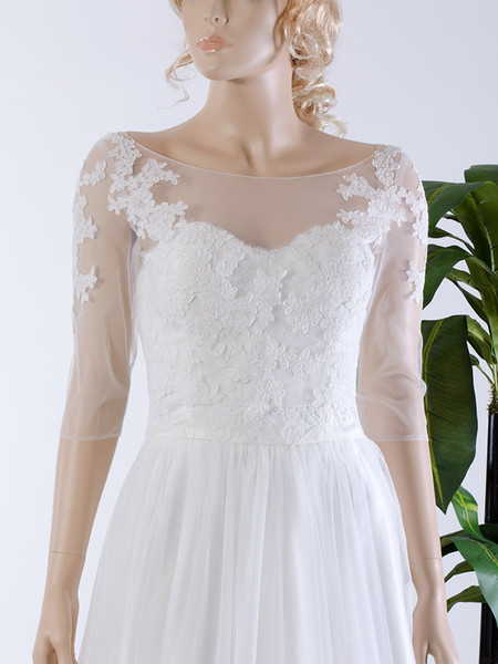 Lace Jackets for Wedding Dresses New 2019 Illusion Wedding Lace Jacket 2018 New Arrival Wraps Wedding Dress Accessories Shawl From Sanique $27 58