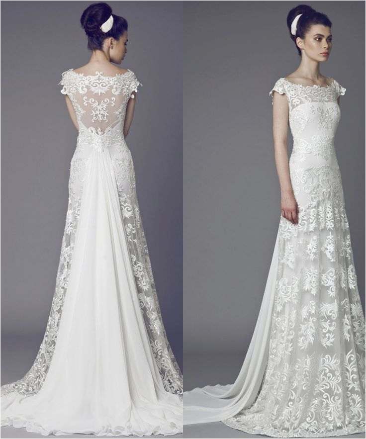 Lace Simple Wedding Dresses Elegant White Lace Wedding Gown New Media Cache Ak0 Pinimg originals