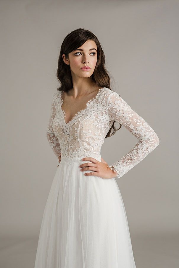 Lace Simple Wedding Dresses Lovely Long Sleeve Wedding Dresses