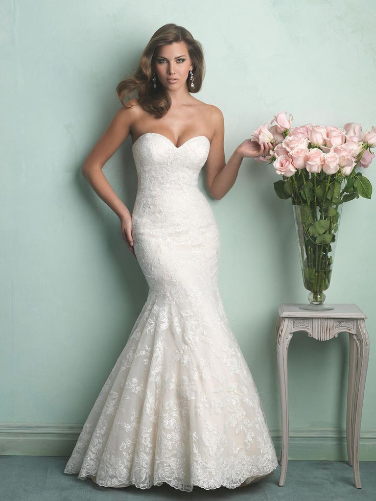Lace Wedding Awesome Fresh Strapless Mermaid Wedding Dresses – Weddingdresseslove