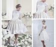 Lace Wedding Dresses with Sleeves and Open Back Beautiful Short Wedding Dress Open Back Long Sleeve Bridal Dresses