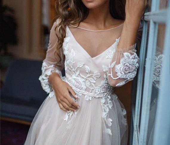 Laid Back Wedding Dresses Awesome Bohemian Wedding Dress Long Sleeve &quot;tara&quot; Open Back