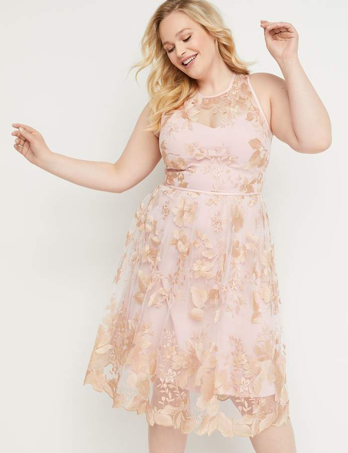 Lane Bryant Wedding Dresses Beautiful Lane Bryant Embroidered Mesh Fit & Flare Dress In 2019