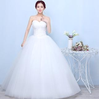 Large Size Wedding Dresses Luxury 2019 New Bride Tube top Korean Style Simple Slim Size Wedding Dress