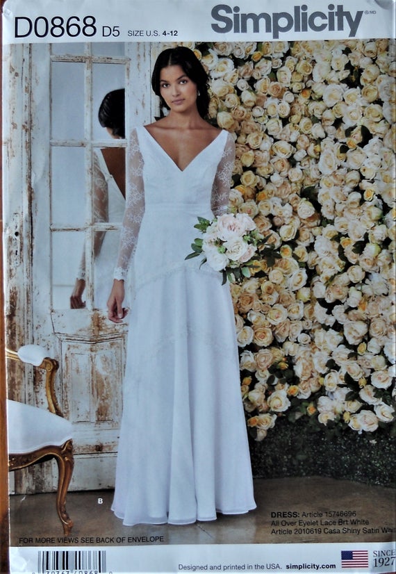 Leanne Marshall Wedding Dresses New Simplicity 8596 Simplicity 0868 Bridal Gown Pattern Wedding Dress Pattern Bridesmaid Dress Prom Dress Sz 12 20 Uncut