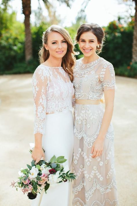 Lesbian Wedding Dresses Awesome Al Fresco Scottsdale Wedding Stunning Two Piece Dress