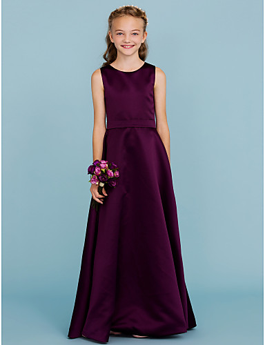 Lightinthebox Wedding Dresses Reviews Fresh A Line Jewel Neck Floor Length Satin Junior Bridesmaid Dress